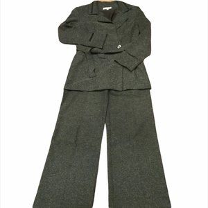 Designer Pant Suit - High Waisted Wide Leg